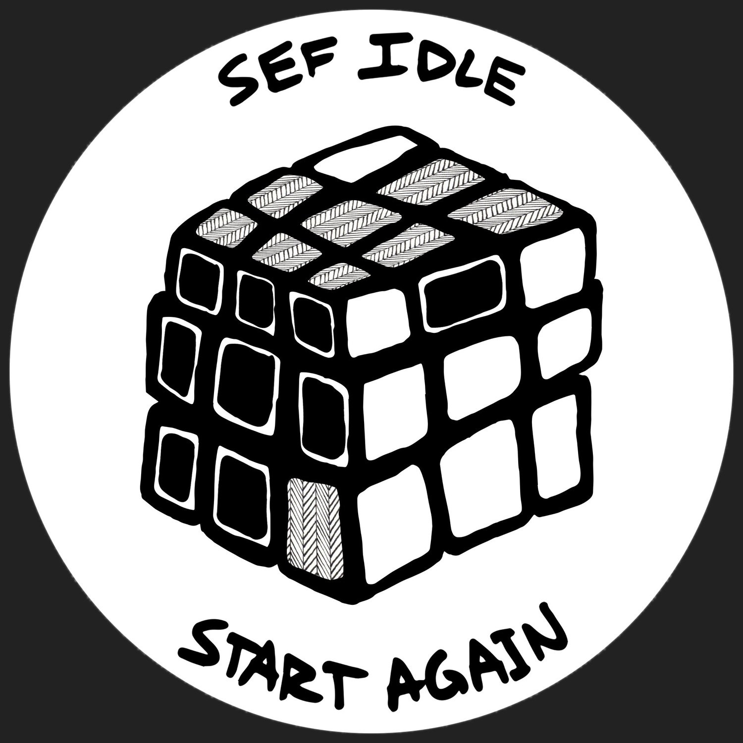Image of Start Again Cube Sticker