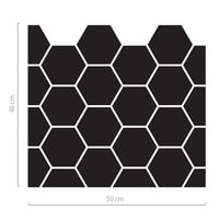 Image 3 of Glasdekorfolie Sechseck, Fensterfolie Bienenwabe