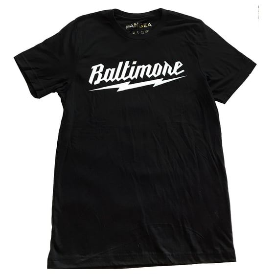 Image of Baltimore Lightning Bolt Shirt Black (free shipping)