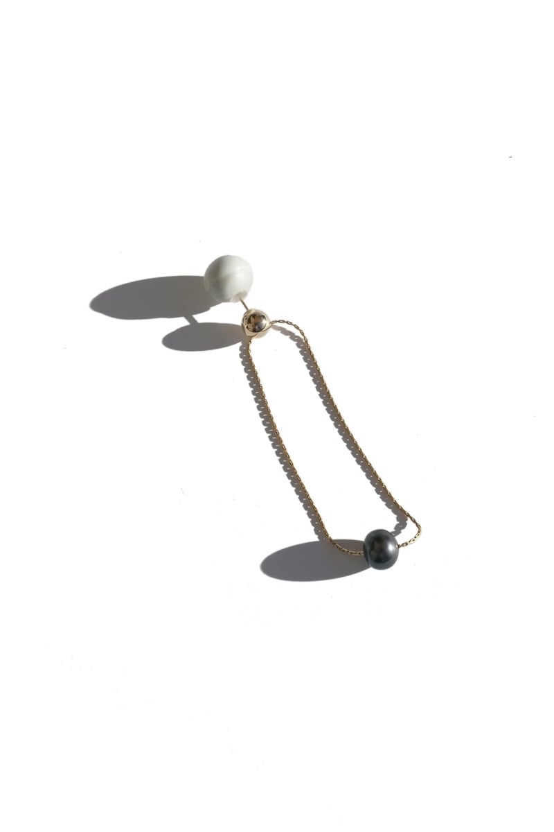 Image of pearl orbit earring