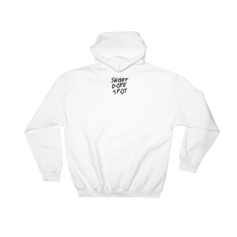 Image of White CELL PHONE JUMPING Hoody