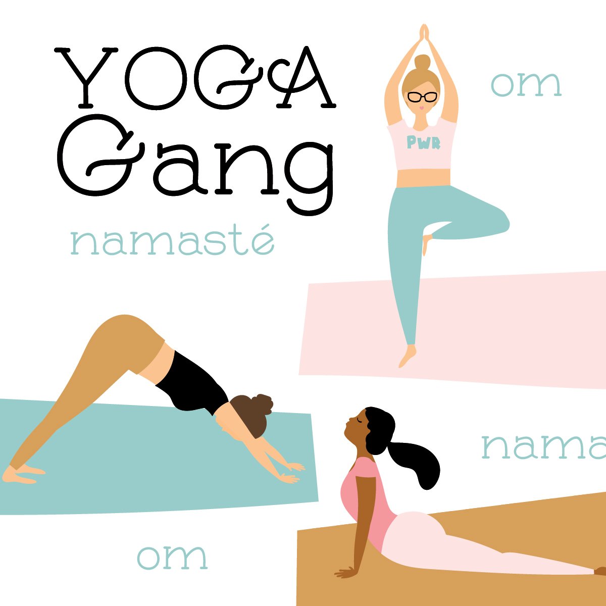 Yoga Gang Note Cards