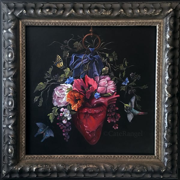 Image of Framed Heart Painting