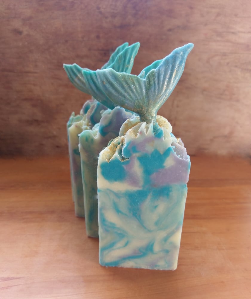 Image of Handcrafted soap-Mermaid lagoon, palm oil free and vegan