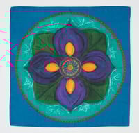 Image 1 of Mandala Scarf - Purple Lotus Bud