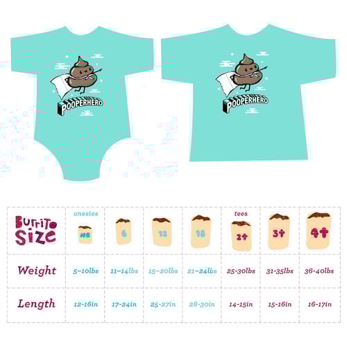 Image of Pooperhero Toddler Tee/ Baby Bodysuit