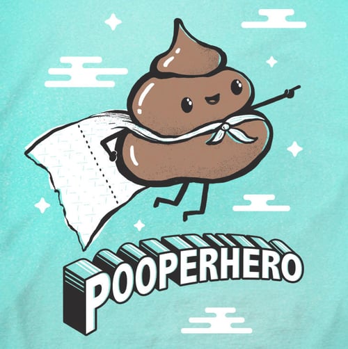 Image of Pooperhero Toddler Tee/ Baby Bodysuit