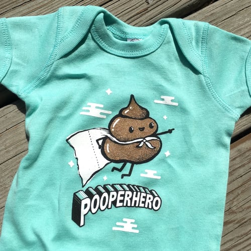 Image of Pooperhero Toddler Tee/ Baby Bodysuit