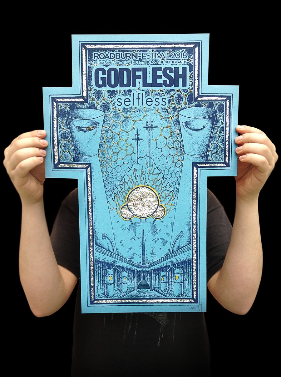 Image of Godflesh "Selfless" Gig poster