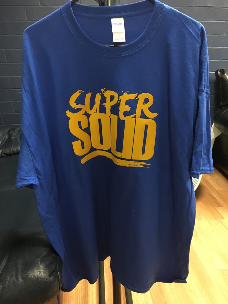 Image of Royal Blue/Gold Flaka Material Super Solid Tee S-3XL