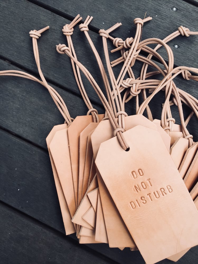 Image of Do Not Disturb Leather Tag