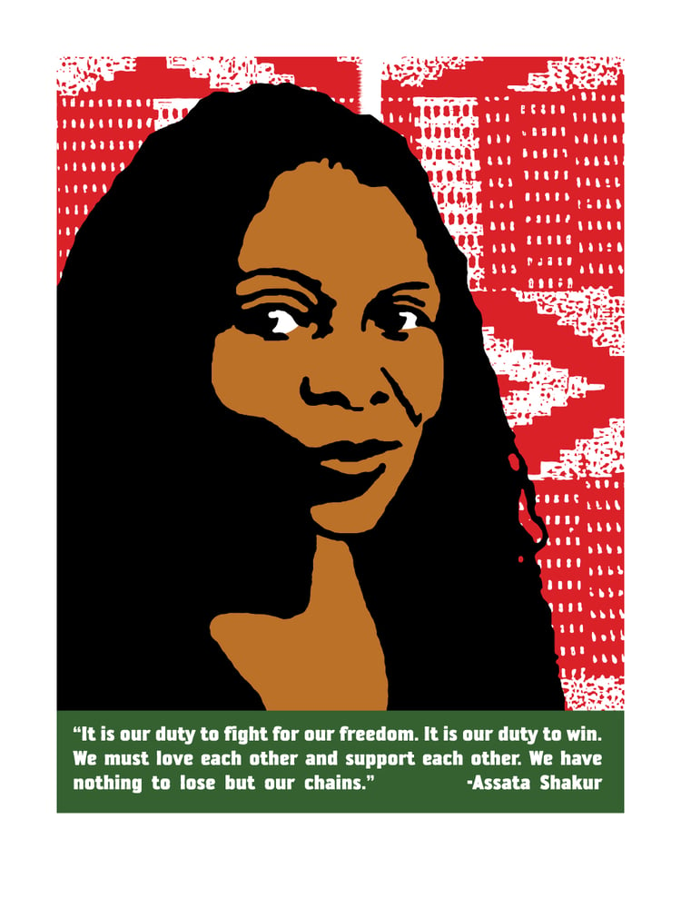 Image of Assata Shakur (9"x 12") Giclée, 2018)