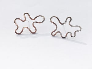Image of Abstract Shape Silver Studs