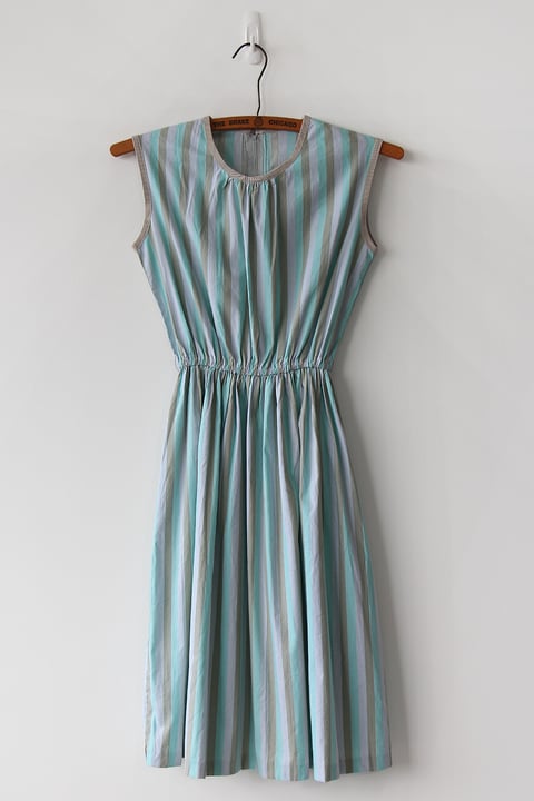 Image of SOLD Stripes For Days Cotton Day Dress