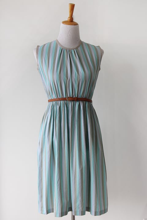 Image of SOLD Stripes For Days Cotton Day Dress