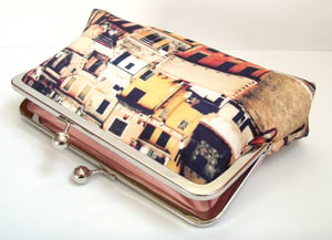 Image of Italian village clutch bag, Cinque Terre 