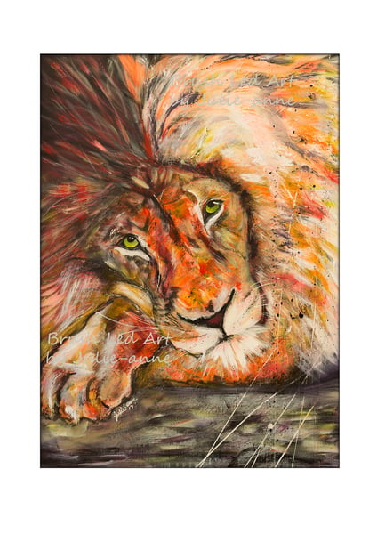 Image of A3 Majesty Lion insert print