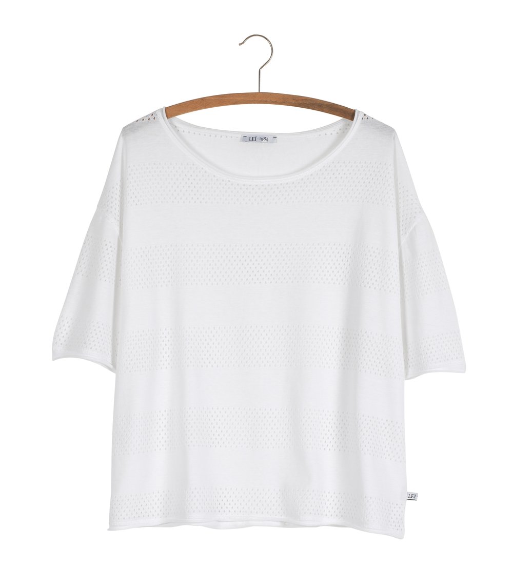 Image of Tee shirt rayures ajourées ANTO 59€ -60%