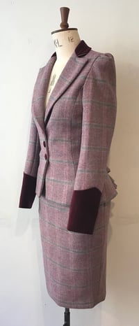 Image 3 of Tweed and velvet bustle jacket