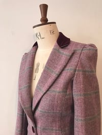 Image 4 of Tweed and velvet bustle jacket