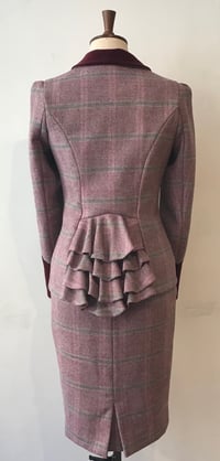 Image 5 of Tweed and velvet bustle jacket