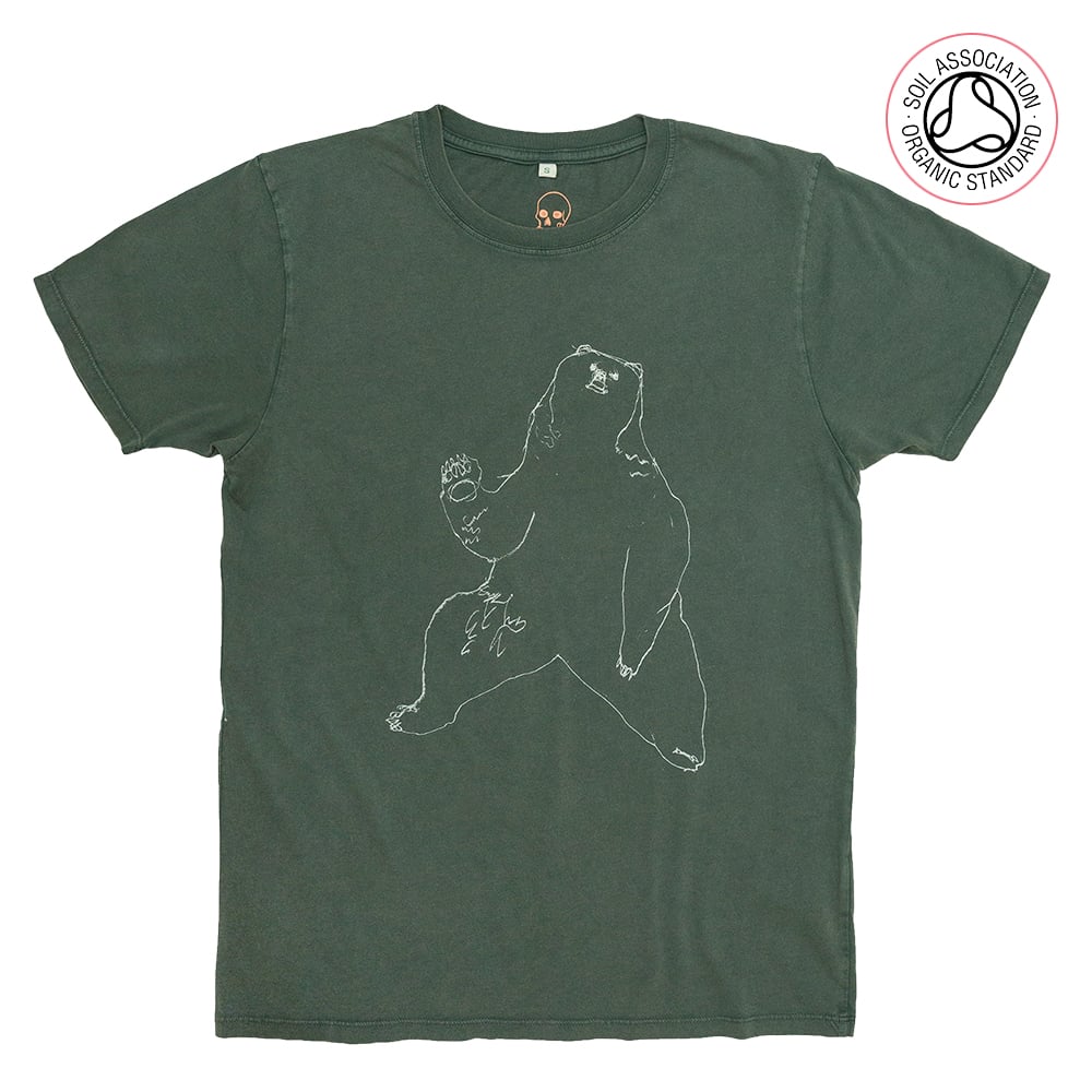 Bear Unisex Stone washed T-shirt’s (Organic)