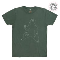 Image 3 of Bear Unisex Stone washed T-shirt’s (Organic)