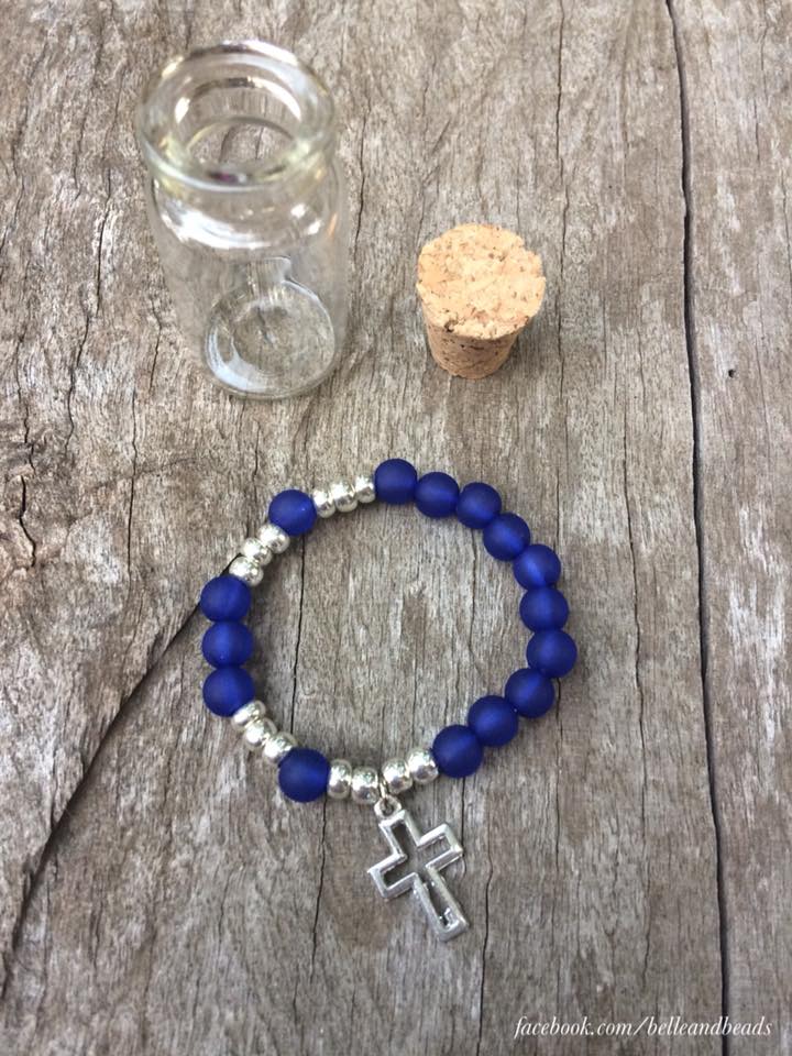 Image of Mini Rosary Bracelet in Cork Bottle