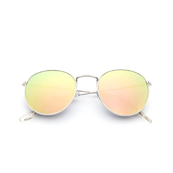 Image of Mirrored round sunglasses