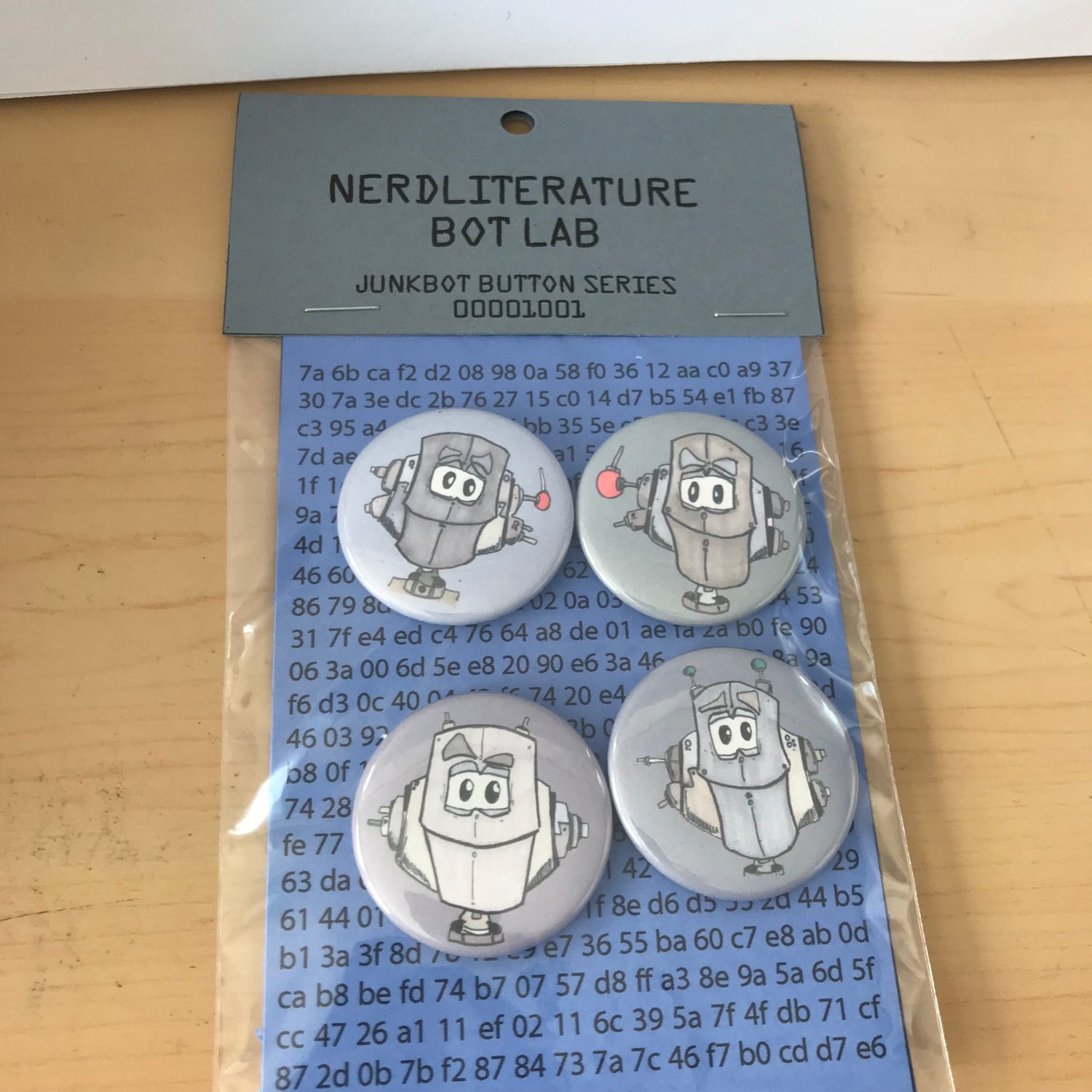 Image of JunkBot Series Buttons 1.5" (Series 00001001) - set of 4 buttons