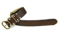 Image 1 of Brown hand patina stingray NATO strap