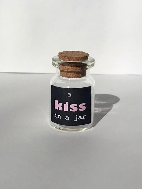 Image of a kiss in a jar