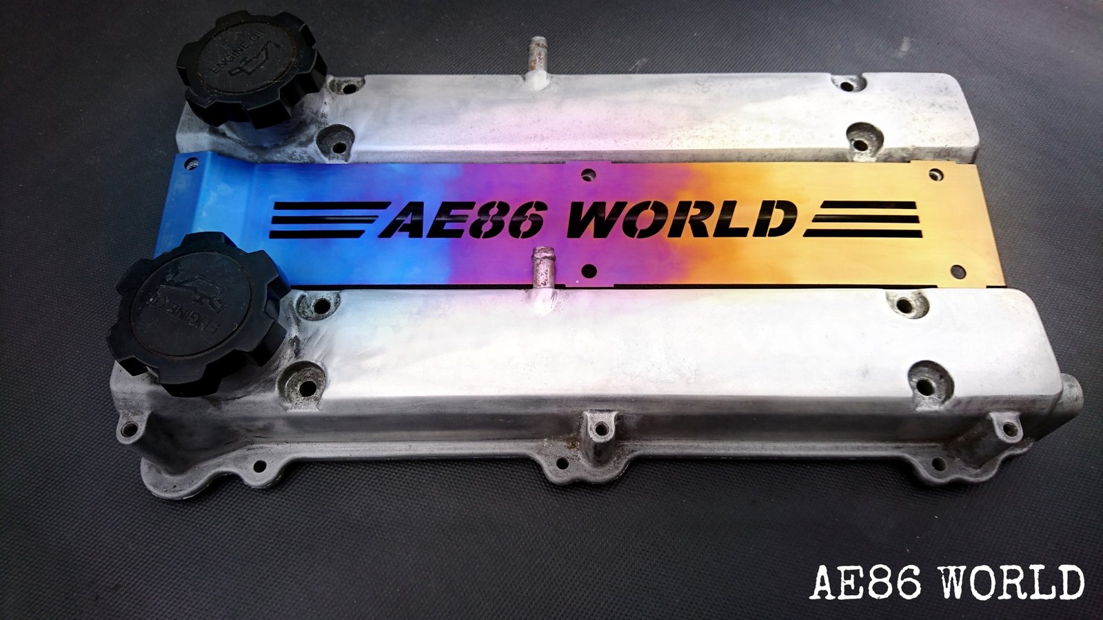 AE86 WORLD 4AGE Titanium Plug Cover / AE86 WORLD