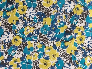 Image of Blue/yellow floral zipped case