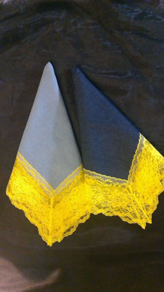 Image of DENIM AND LACE HANKIE