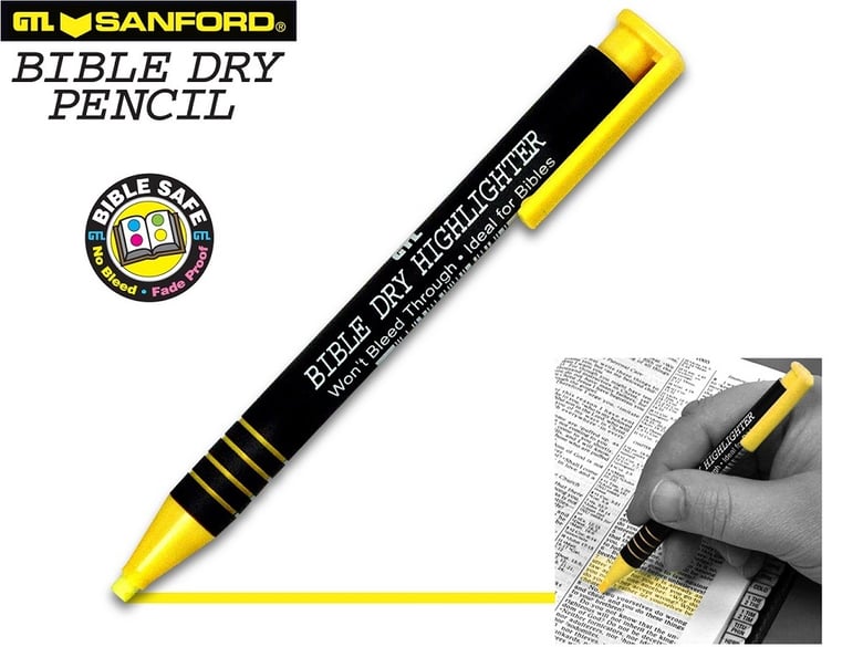 Image of Bible Dry Highlighter by GT Luscombe (select from 4 colours or buy additional refills)