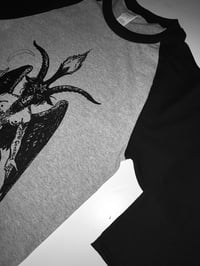 Image 2 of BAPHOMET - Three-quarter sleeves Baseball T Shirt in Sport Grey/ Black