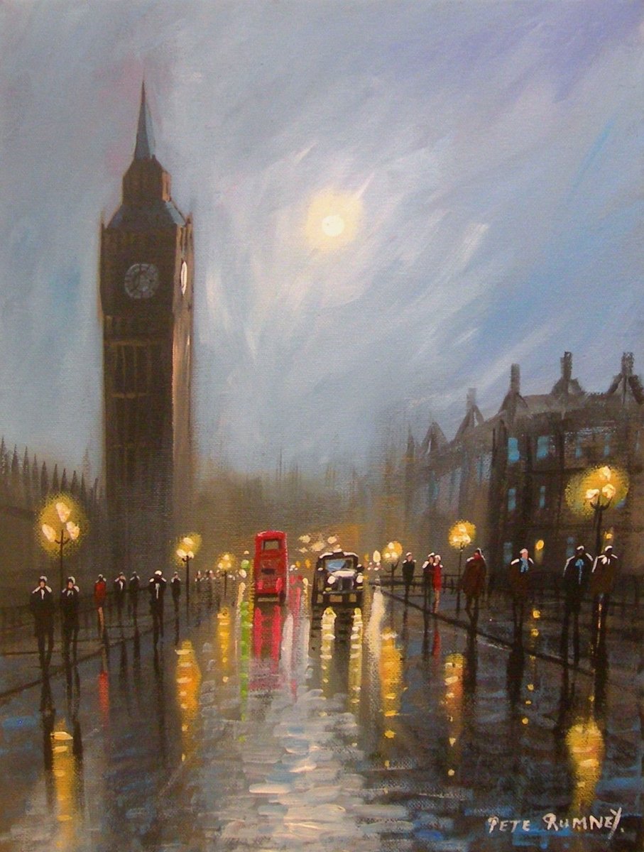 Big ben art. Pete Rumney картины. Лондон живопись. Лондон картины художников. Лондон пейзаж.