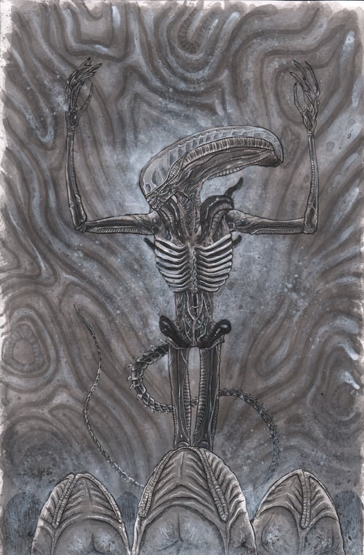 Image of ALIEN DAY PAINTING