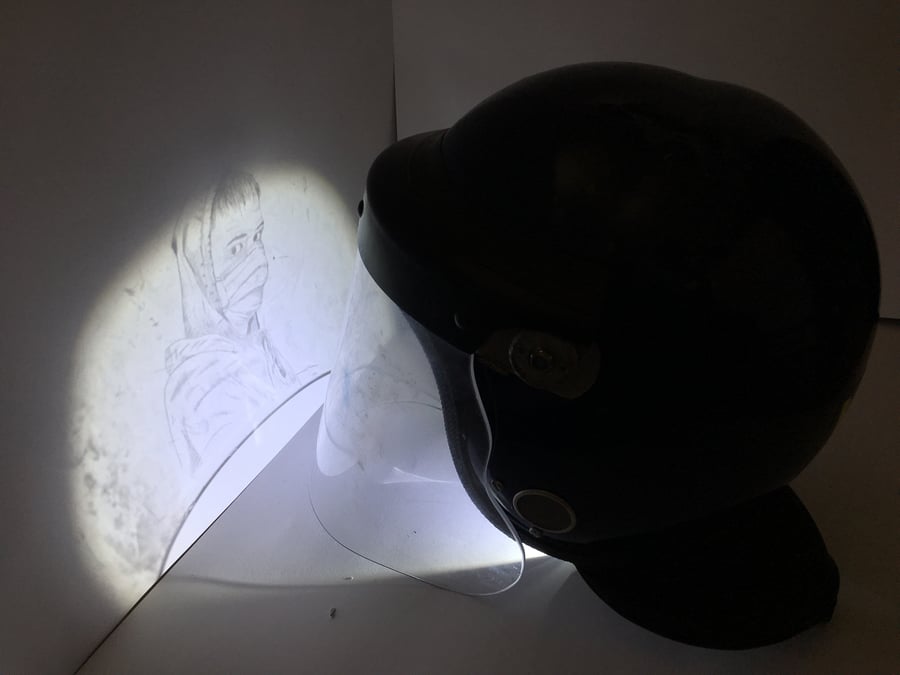 Image of Helmet Projector/Sculpture - Confront