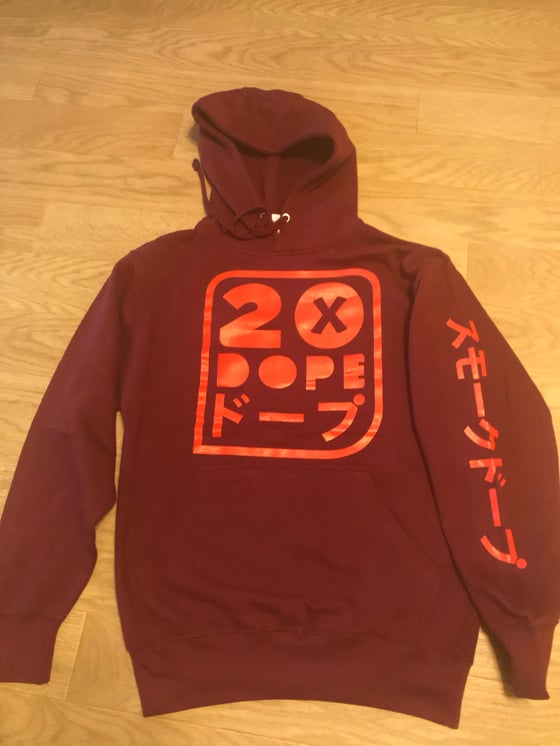 Image of 20xDope “Dope Smoke” Hoodie & Jogger Set Burgundy/Red