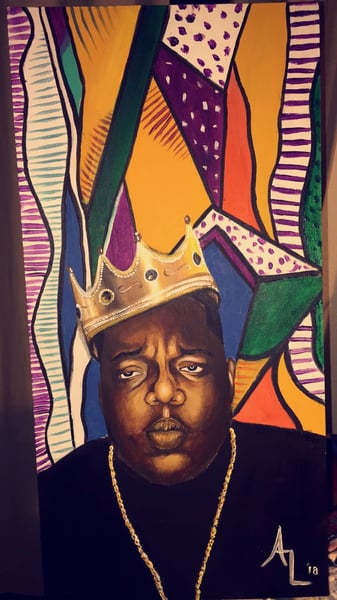 Image of Biggie smalls painting (original)
