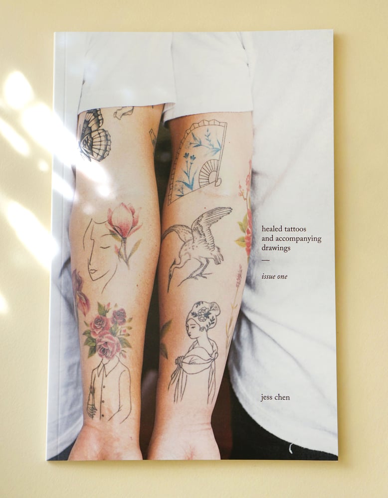Image of healed tattoos and accompanying drawings  : issue one
