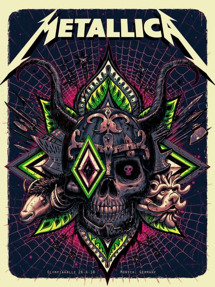 Metallica Munich Artist Edition Poster | Stormcloudz