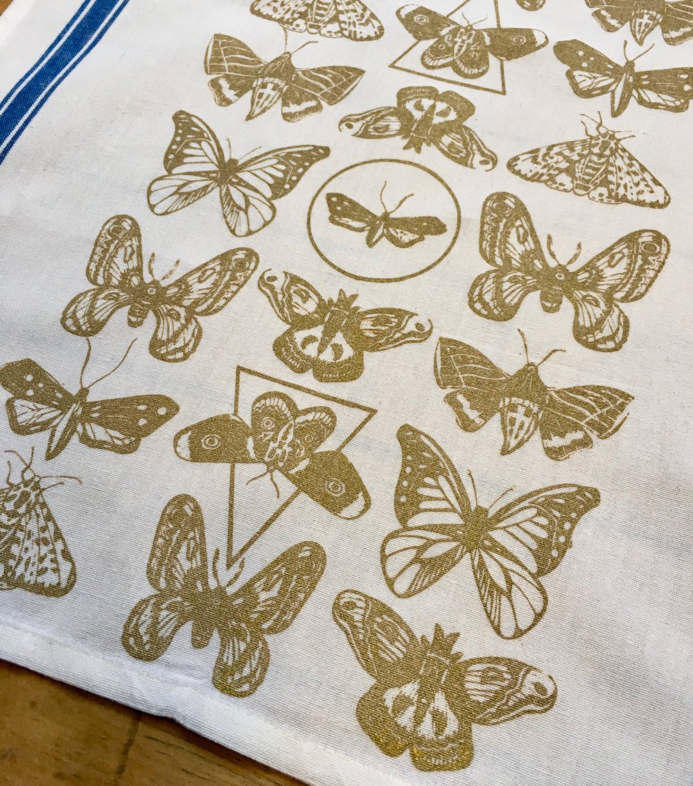 Moth Pattern Towel