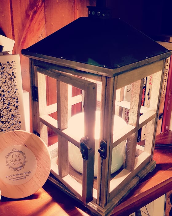 Image of Natural Teak Wooden Lantern