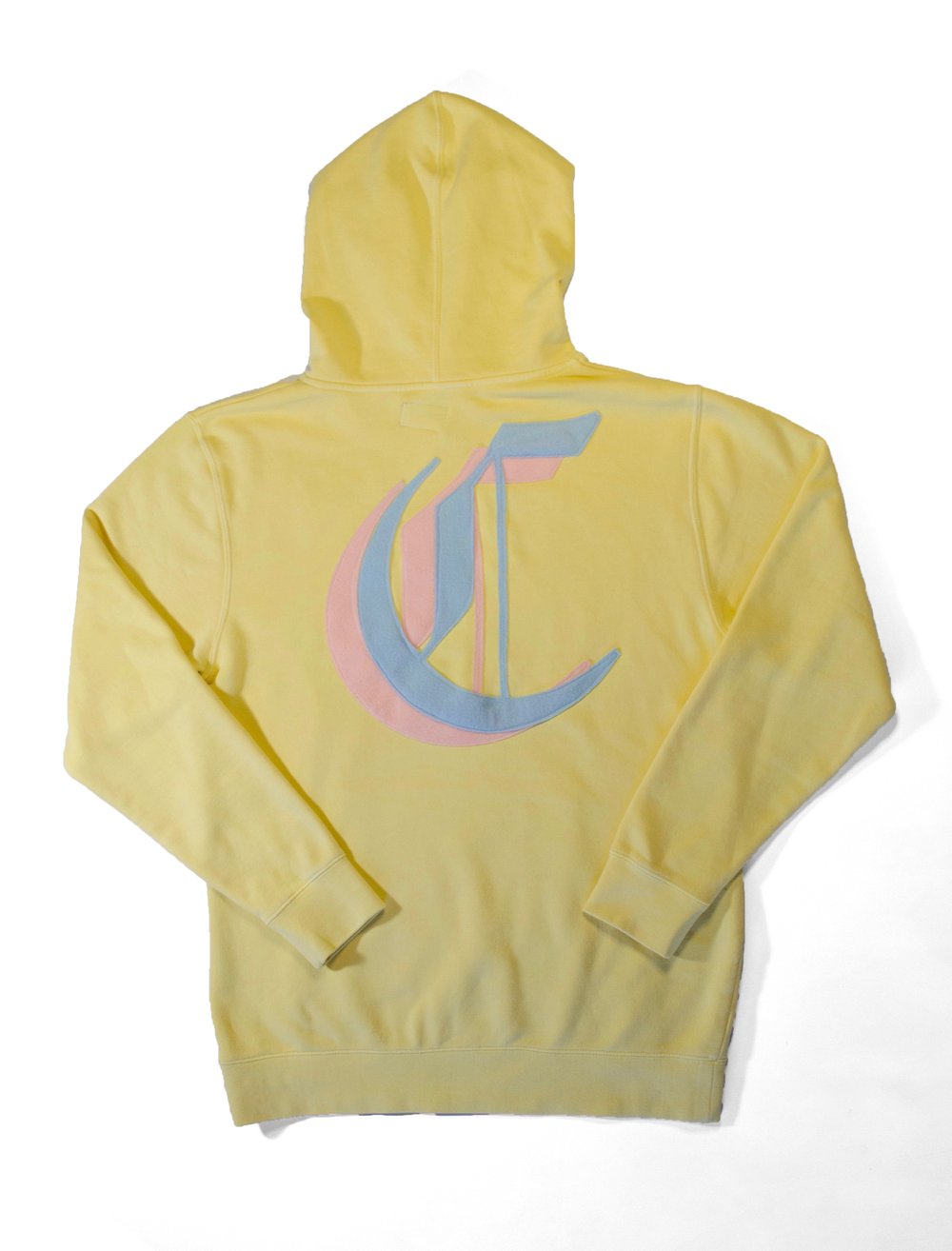 Image of “Pastel Felt Hoodie” - Yellow