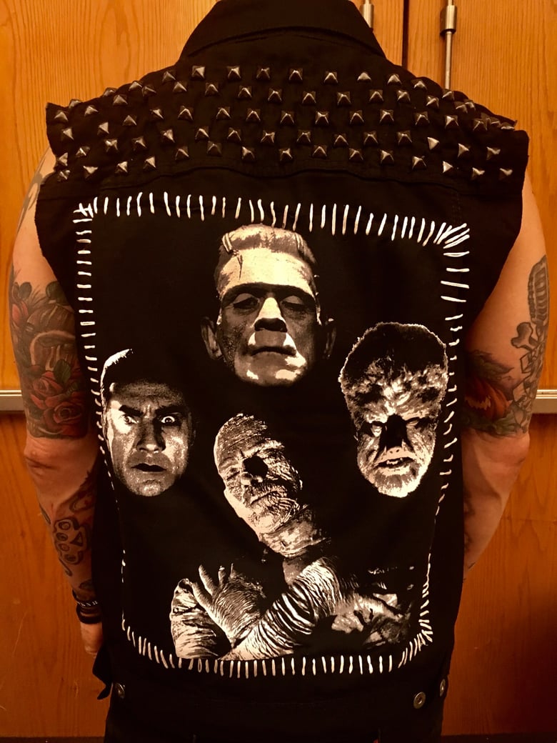 Image of Horror Band Studded Vest