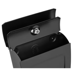 Image of Modern Style Black Locking or Non Locking Wall Mounted Mailbox - by TheBusBox Choose Your Color