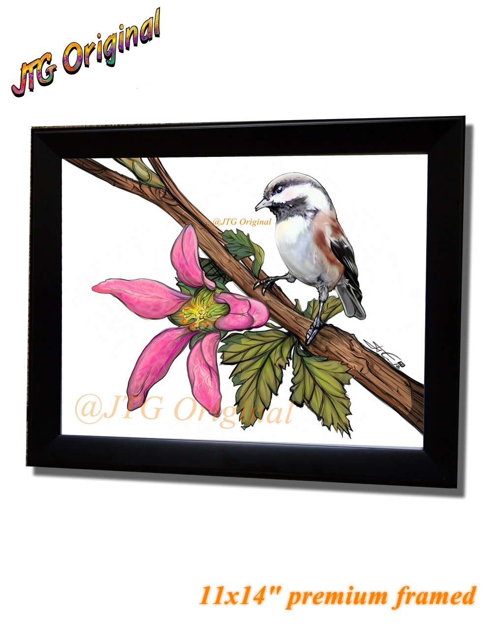 "Chickadee Spring" Nature Series Framed Artwork